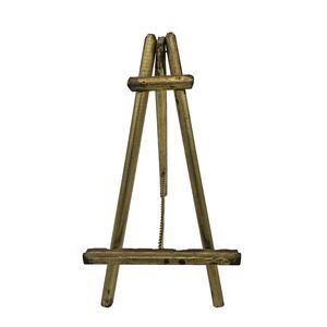 Vintage Wooden Wood Gold Gilt‎ Easel Display Stand 7"